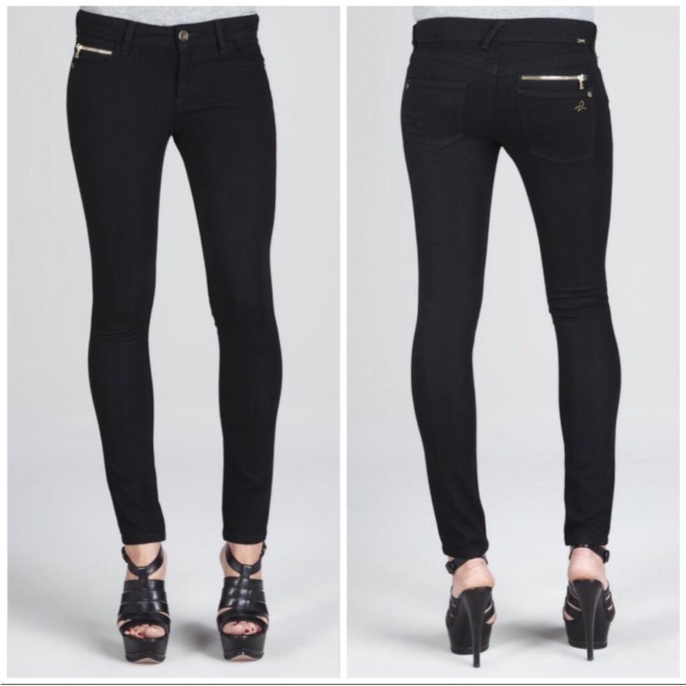 DL1961 Bag Snob Amanda Black Skinny Jeans Sz 26